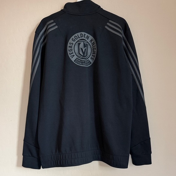Adidas Vegas Golden Knights Men’s Long Sleeve Full Zip Up Jacket Black XL - Picture 6 of 10